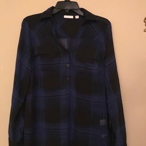 Royal Blue and Black Top